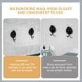 thumbnail image 4 of RUNROTOO 2 Pcs Vacuum Multi-purpose Suction Shower Hooks Black Abs Tpu Pu Waterproof Strong Bearing Capacity, 4 of 7
