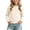 Beige, variant on Bovxnpu Girls Long Sleeve Shirts Undershirts Long Sleeve Crew Neck Ruffle Stretchy Base Layer Top Outfits