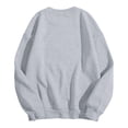 thumbnail image 5 of Wang6 Womens Long Sleeve Sweatshirts Crew Neck"USA"Letter Printed Hoodless Pullovers Trendy Loose Fit Graphic Tshirts Tops Light Gray XL, 5 of 5