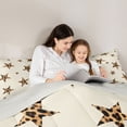 thumbnail image 5 of Castle Fairy Vintage Stars Print Full Size Comforter Sets,Cheetah Print Bedding Sets, 5 of 8