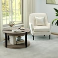 thumbnail image 4 of Gymax 34.5'' Rubber Wood Center Table w/Spacious Tabletop & Storage Shelf Modern, 4 of 10