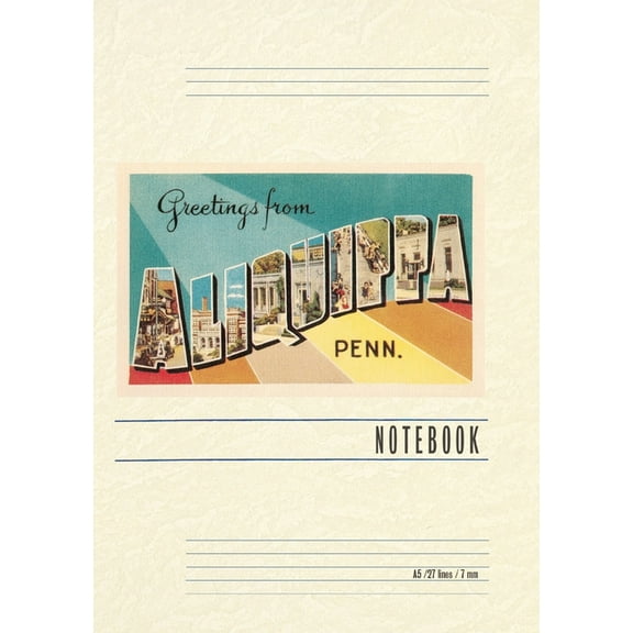 Vintage Lined Notebook Greetings from Aliquippa, Pennsylvania, (Paperback)