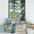 thumbnail image 2 of Pine Forest In The Early Morning Glow 12 in x 20 in Framed Painting Canvas Art Print, by Designart, 2 of 5