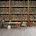 thumbnail image 2 of IDEA4WALL 6pcs Bookshelf Pattern Peel and Stick Wallpaper Removable Wall Murals Large Wall Stickers for Home Decoration, 100"x24", 2 of 5