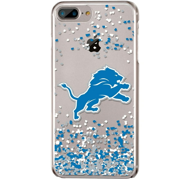 Detroit Lions iPhone Clear Case with Confetti Design