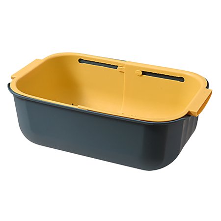 

Double-Layer Drain Basket Collapsible Over the Sink Colander Dish Fruit Vegetable Strainer Drainer Basket for Kitchen A