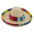 thumbnail image 2 of Mexican Halloween Sombrero Hat for Dogs Cats Pet Accessory Straw Party Dress Up Supplies, 2 of 4