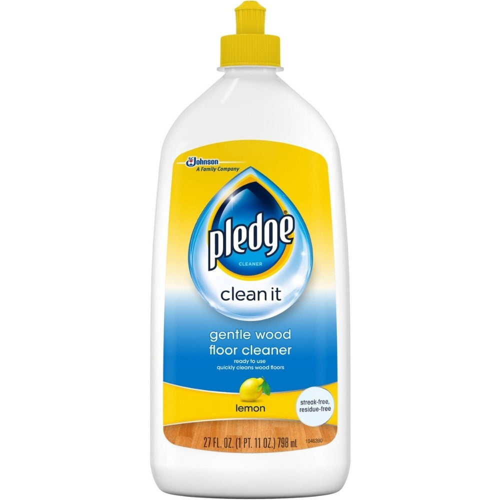 Pledge Clean It Gentle Wood Floor Cleaner, Lemon Scent 27 oz (Pack of 2