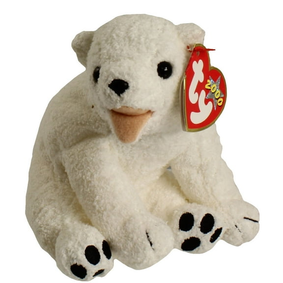 Ty Beanie Baby Aurora Polar Bear Plush - (Acrylic Case)