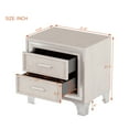 thumbnail image 2 of Furvclv Nightstand, Side Tables Bedroom With 2 Drawers, Metal Legs, Mid Century Velvet Bedside Table, End Side Table, Fully Assembled Except Legs And Handles, 2 of 8