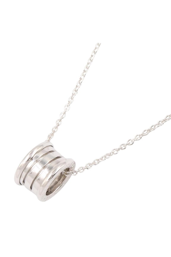 Pre-Owned Bvlgari Bulgari B-zero1 necklace, 18K white gold (WG), women's, silver-toned.