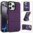thumbnail image 7 of Case for iPhone 16 Pro Max, PU Leather + Soft TPU, Luxury Kickstand Card Slots Back Case Magnetic Ultra Slim Protective Shockproof Phone Cover for iPhone 16 Pro Max, Darkpurple, 7 of 7