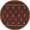 thumbnail image 1 of Ahgly Company Indoor Round Oriental Brown Traditional Area Rugs, 7' Round, 1 of 4