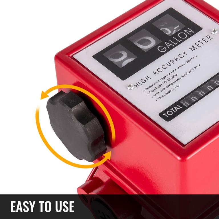 Gas Counter 4 Digit Mechanical Fuel Counter 1 Inch Digital Fuel Meter Counter - 4 ...
