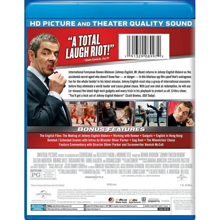 Johnny English Reborn (Blu-ray New Box Art) [Blu-ray] - Walmart.com