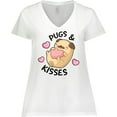 thumbnail image 3 of Inktastic Valentines Day Pugs & Kisses with Hearts Women's Plus Size V-Neck T-Shirt, 3 of 5