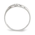 thumbnail image 2 of White Sterling Silver Ring Band Fashion Cubic Zirconia CZ Clear, 2 of 3