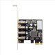 thumbnail image 4 of 2X Tarjeta Convertidora PCI-e A 4 Puertos USB 2.0 Tarjeta Adaptadora PCIE USB2.0 el Conjunto de Chips MCS9990 Permite el Intercambio en Caliente de la Tarjeta Elevadora USB, 4 of 5