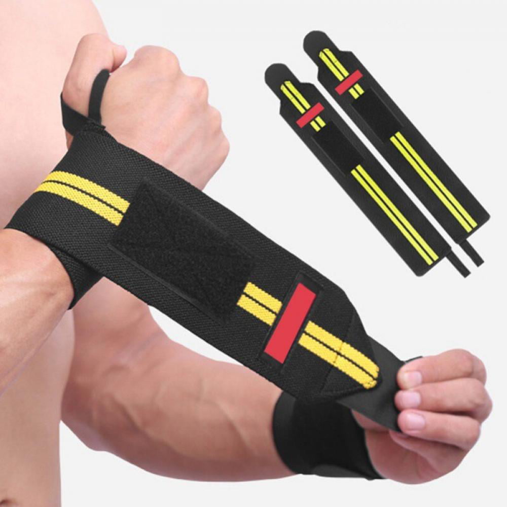 PADDED POWER WEIGHT LIFTING GYM TRAINING HAND BAR STRAPS SUPPORT WRIST WRAPS 