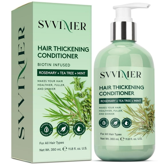 Svvimer Rosemary   Tea Tree   Mint Oil Hair Growth Conditioner, Thickening Moisturizing Product with Biotin for Women Men - for Damaged Dry Thinning Hair 11.8 fl.oz