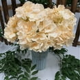 thumbnail image 2 of Hongchun 6 Pcs Artificial Hydrangea Flower Heads Artificial Flower Heads with Stems (Champagne), 2 of 4