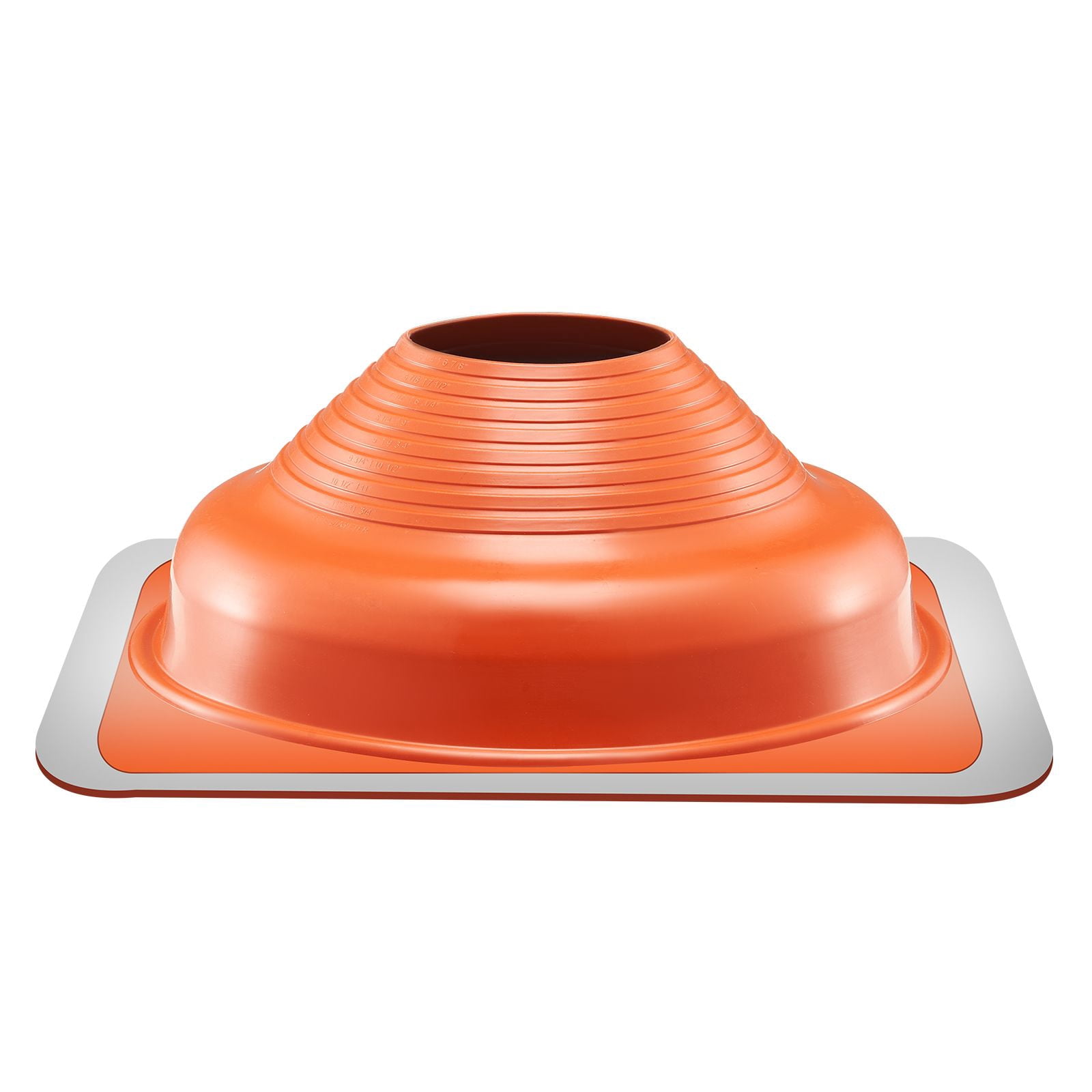 Roof Pipe Flashing Kit, 2 Pack Red Silicone Square Boots, 17.5 x 17.5 x 5.9", Fits Pipe OD 6-1/4" to 11-3/4", Aluminum Base, for Metal & Wood Roofs