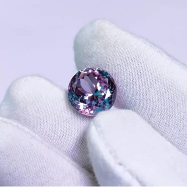 8.00 Ct Color Changing Alexandrite Round Cut Ring Size Loose Gemstone