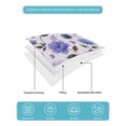 thumbnail image 4 of Quilts Queen Size Bedding Set, Blue Lavender Floral Reversible Summer Quilt 3 Pieces, Farmhouse Botanical Flowers Leaf Lightweight Bedspreads Coverlets with 2 Pillow Shams for All Seasons, 4 of 5