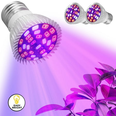 2 Pack 28w E27 Led Grow Light Bulb Plant Full Spectrum 2 Pack 28w E27 Led Grow Light Bulb Plant Full Spectrum Lights