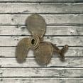 thumbnail image 3 of Zeckos Bronze Cast Iron Boat Propeller Wall Mounted Garden Hose, 3 of 7