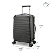 iFLY Fibertech 3-Piece Expandable Hardside Spinner Luggage Set – 20 Carry-On, 24 & 28 Checked, Black