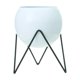 thumbnail image 1 of Macetas decorativas de metal con soporte y orificios de drenaje. Soporte elevado de hierro para macetas, ideal para sala de estar, oficina, jardín o balcón. Para uso interior y exterior., 1 of 6