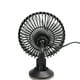 thumbnail image 5 of Ventilador de aire acondicionado para coche, 12/24 V, USB, ajustable, con potente viento, para salpicadero, accesorios interiores (negro), 5 of 5