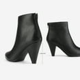 thumbnail image 2 of DREAM PAIRS Women's Pointed Toe Low Heel Suede/Pu Back Zipper Ankle Boots KALILA BLACK/PU Size 9, 2 of 5