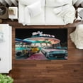 thumbnail image 2 of Retro Cars Rug, Indoor Rug, Floor Rugs, Vintage Drive In Scenery Rugs, Gift For Him Rugs, Car Rug, Dining Room Rug, 3D Printeds Rugs, 3.9'x5.9' - 120x180 cm, 2 of 8