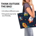 thumbnail image 2 of Balery Spaceships and Stars Bolsa Tote Estilo Estético con Cremalleras, Bolsa de Hombro, Bolsa de Compras Grande y Plegable, 2 of 8