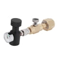 thumbnail image 3 of Co2 Adapter Co2 Refill Connector CO2 Cylinder Refill Adapter Brass Connector CGA320 With Release Valve ASA 1500PSI Pressure Gauge, 3 of 8