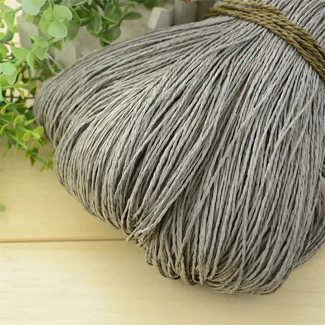 600 Meter 500g Summer Raffia Yarn Crochet Natural Straw Threads Handcrafts For DIY Knitting Hat Handbag Basket Rattan Material