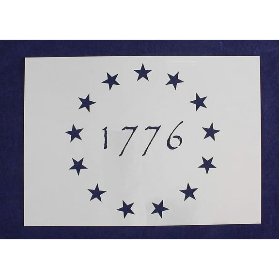 Betsy Ross 13 Star Field 1776 Stencil G-Spec 14 Mil 17 X 24 Inch