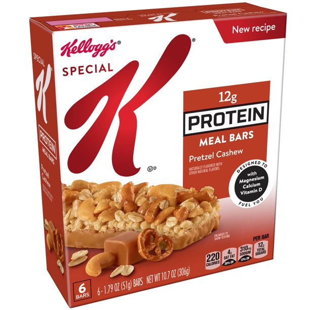 special k protein bars caramel pretzel cashew