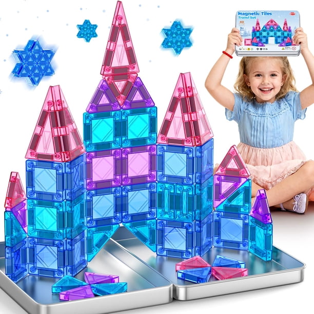 Set de viaje con miniazulejos magnéticos NVHH, 40 piezas, Princess Castle