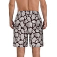thumbnail image 3 of KLL Hand Drawn Pig Men's Casual Summer Beach Shorts Hawaiian Shorts with Pockets-Medium, 3 of 5