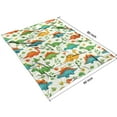 thumbnail image 4 of White Cartoon Dinosaurs Plants Pattern Blanket,Comfortable Soft Lamb Wool Throw Blanket,All Season,Warm Lightweight Blankets for Sofa Bed Couch Living Room Chair,60"x80", 4 of 4