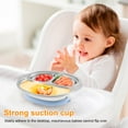 thumbnail image 4 of HLONK Doublure en Acier Inoxydable Assiette à Succion pour Bébé Grande Capacité Résistante à la Chaleur Assiette Compartimentée pour Bébé avec Ventouse en Silicone pour Bébés et Tout-Petits, 4 of 9