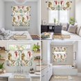 thumbnail image 6 of White Retro Rooster Kitchen Curtains Sets for Windows 24 Inch Length, Watercolor Animals Spring Floral Rod Pocket Window Treatments Tier Curtains and Valances Set for Bedroom/Bathroom, 6 of 8