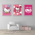 thumbnail image 4 of -3pcs Sanrio Cartoon Kitty White Canvas decorative painting living room dining room bedroom family wall art decorative painting Exquisite durable decorative painting,Frameless, 4 of 4