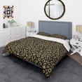 thumbnail image 3 of Designart 'Golden Leopard Fur' Mid-Century Modern Duvet Cover Set, 3 of 4