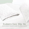 thumbnail image 5 of Elegant Comfort Ultra Soft Set of 2 Sea Waves Pint Pillowcases - 1500 Hotel Quality Microfiber, Soft and Smooth Envelope Closure 2-Piece Pillow Covers - Standard/Queen, Wave Beige, 5 of 6