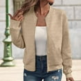 thumbnail image 2 of Women's Lightweight Layering Jacket with Pockets Versatile Zippered Outerwear for Spring Fall Transition Comfortable Casual Coat, 2 of 8