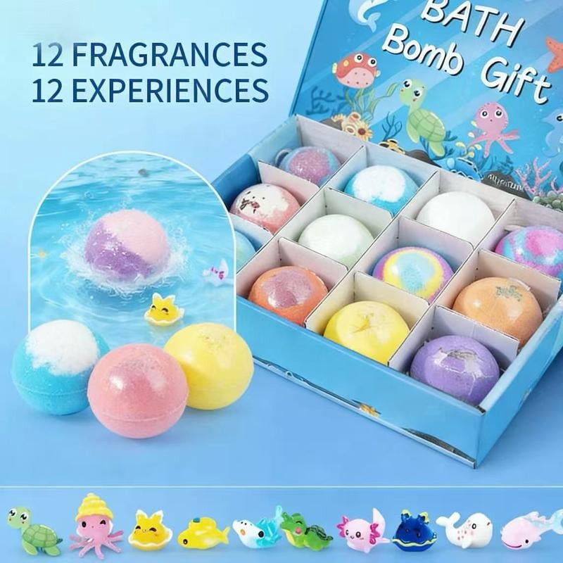 Bath Bombs with Toys Inside, 12 pcs Kids Bath Bombs Gift Set, Easter Gifts for Kids, Easter Basket Stuffers, Easter Egg Bath Bombs, Bubbles for Kids, Bath Toys for Kids